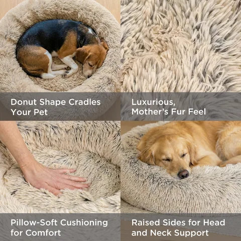 Best Friends by Sheri Donut Shag Pet Bed – Candy Pink, 114 cm 3