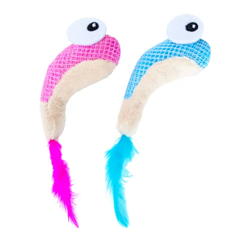 Catstages Dental Shrimpies Cat Toy – Multicolor, 2-Pack
