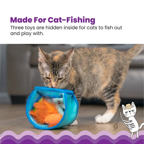 Catstages Hide & Seek Fish Bowl 躲貓貓魚缸貓玩具（藍） 2