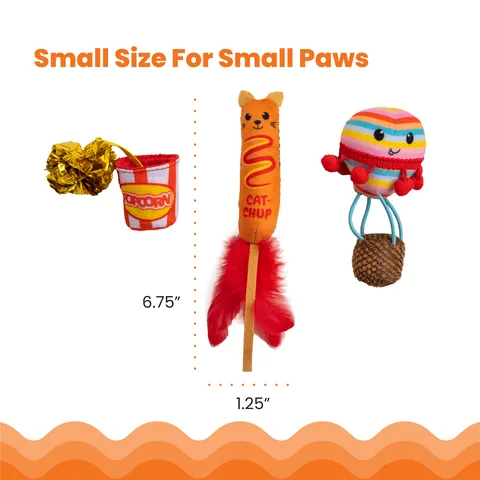 Catstages Pawrty 貓薄荷絨毛玩具 3入組（多色） 5