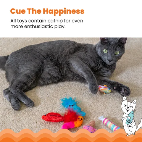 Catstages Kitty Sweet Treats 糖果造型貓薄荷玩具 6入組（多色） 4