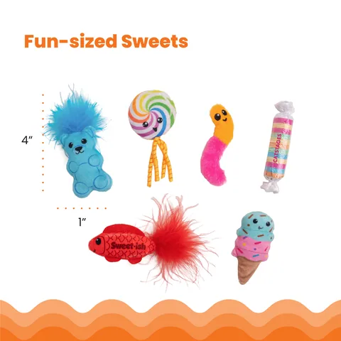 Catstages Kitty Sweet Treats 糖果造型貓薄荷玩具 6入組（多色） 5