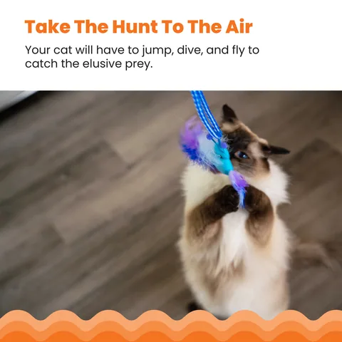 Catstages Tail Teaser Air Prey 逗貓棒（藍） 4