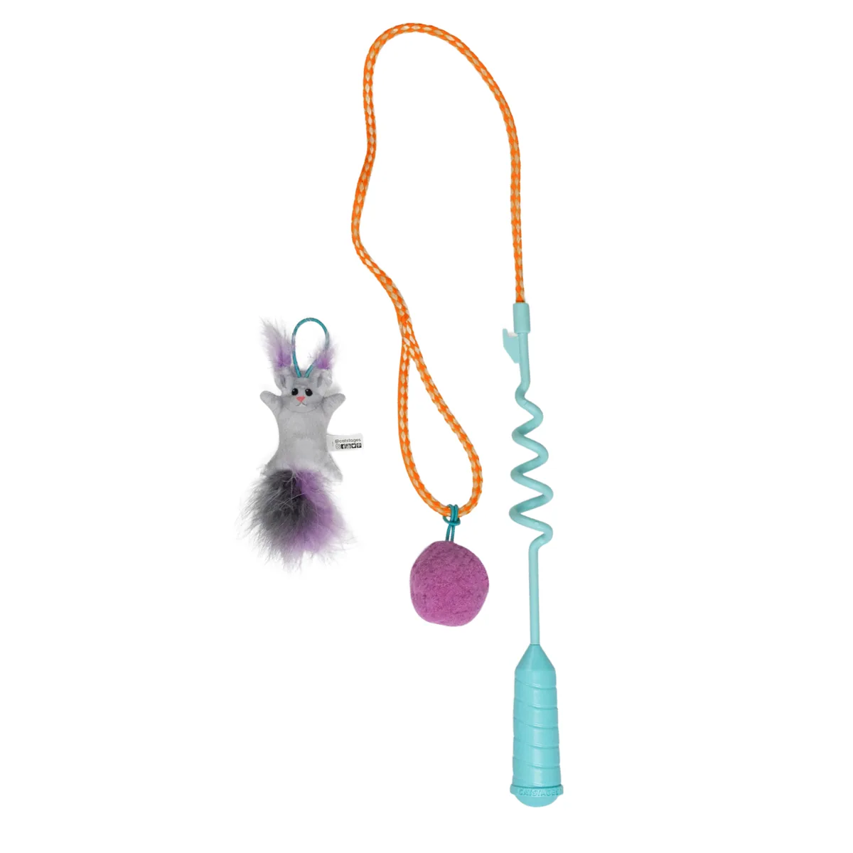 Catstages Cat-apult Spring Wand 彈射逗貓棒（藍）