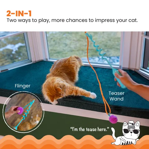 Catstages Cat-apult Spring Wand 彈射逗貓棒（藍） 2