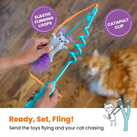 Catstages Cat-apult Spring Wand 彈射逗貓棒（藍） 4