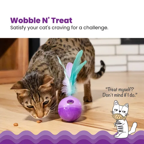 Catstages Wobble N' Treat Toy 搖擺漏食玩具（紫） 2