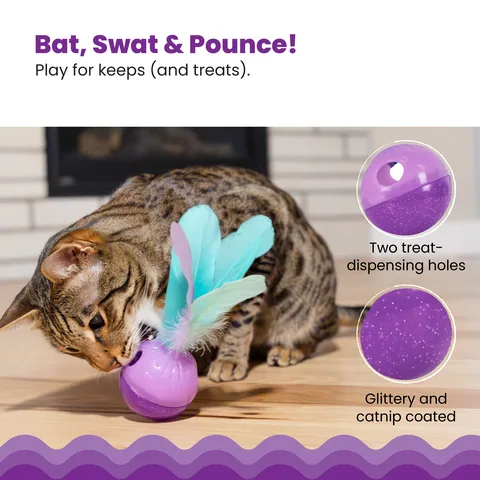 Catstages Wobble N' Treat Toy 搖擺漏食玩具（紫） 4