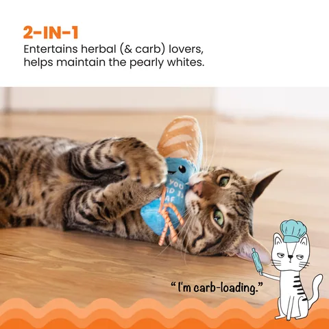 Catstages Loaf Catnip Kicker 麵包造型踢咬玩具（卡其） 2