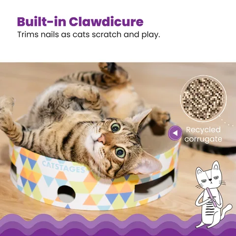 Catstages Ball N' Track Scratcher – Multicolor 4