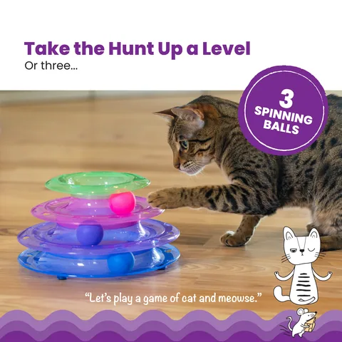 Catstages Meowsome Tower Of Tracks 三層貓咪軌道玩具（多色） 2