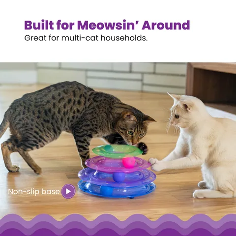 Catstages Meowsome Tower Of Tracks 三層貓咪軌道玩具（多色） 4