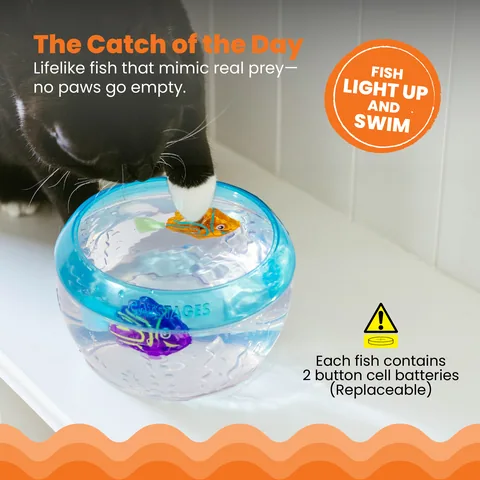 Catstages Meow-Smerizing Fish 電動悠遊魚玩具2入（多色） 3