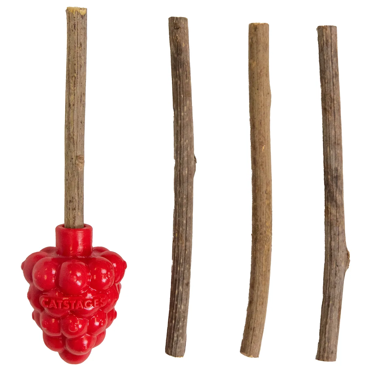 Catstages Raspberry Silvervine Teether – Red