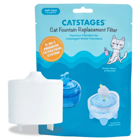 Catstages Fountain Replacement Filter – White, 1-Pack