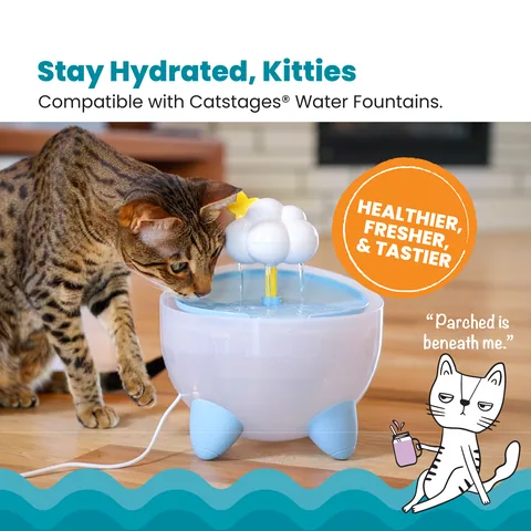 Catstages 飲水機替換濾芯1入（白） 2