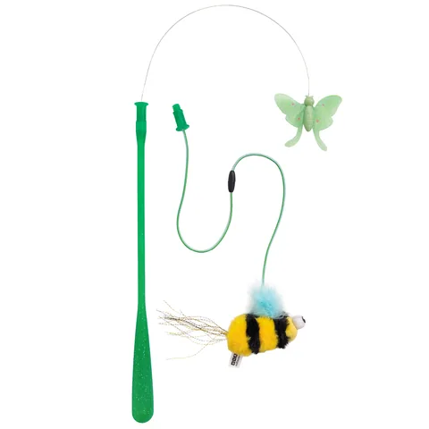 Catstages Flutterbug Prey Wand Set – Multicolor