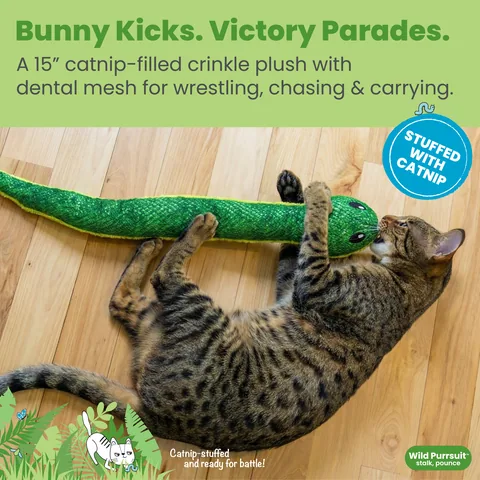 Catstages Kicker Constrictor 蟒蛇造型踢咬貓玩具（綠） 2