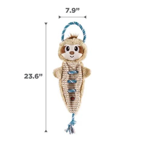 Charming Pet Ropes-A-Go-Go Sloth 樹懶造型繩結玩具（棕） 5