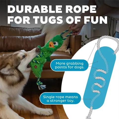 Charming Pet Ropes-A-Go-Go Mallard 綠頭鴨造型繩結玩具（綠） 2