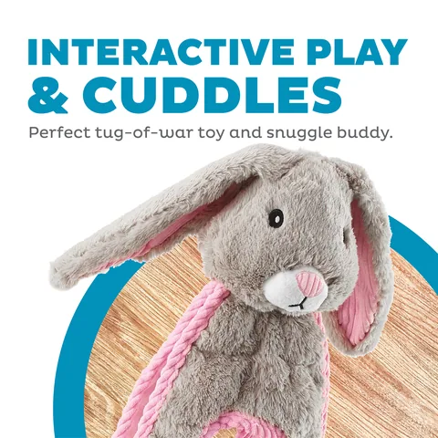Charming Pet Cuddle Tugs 兔子造型拔河絨毛玩具（白） 2