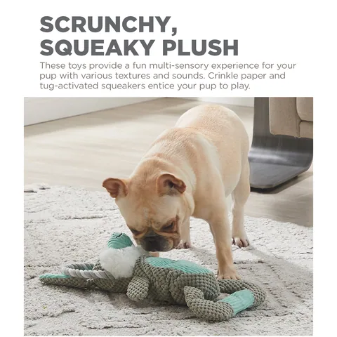 Charming Pet Scrunch Bunch Bunny Dog Toy – Gray 3