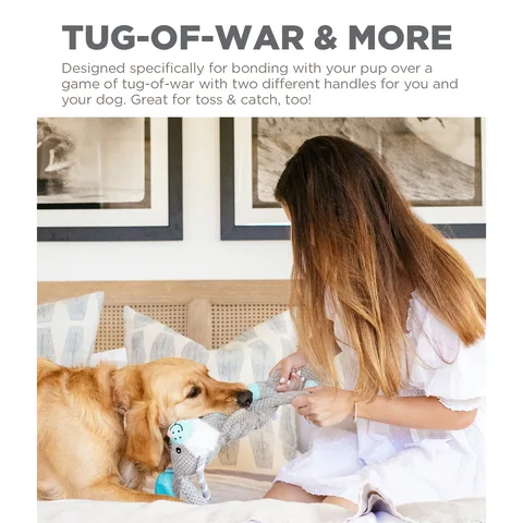 Charming Pet Scrunch Bunch Bunny Dog Toy – Gray 4