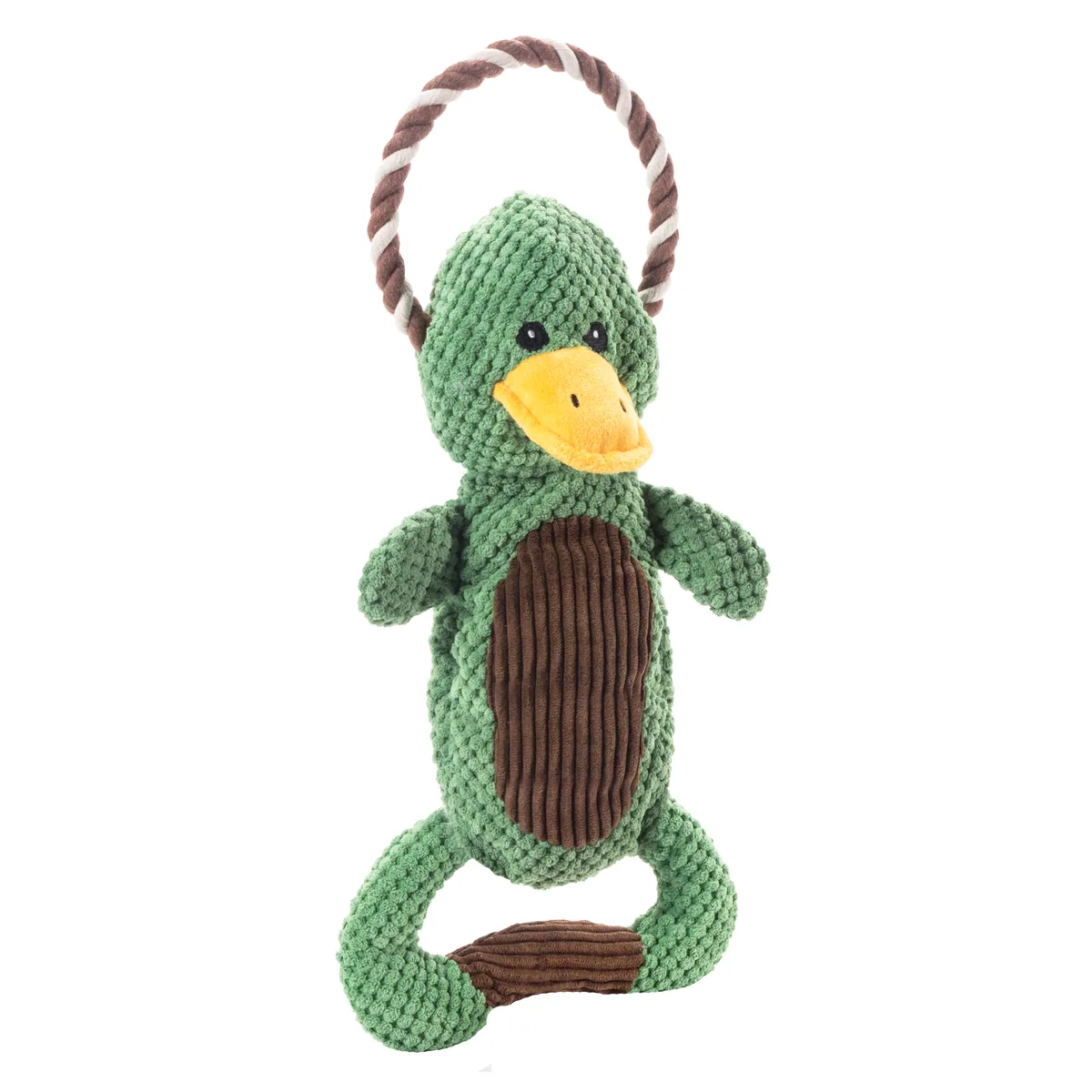 Charming Pet Scrunch Bunch Duck Dog Toy – Green
