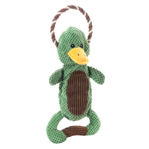 Charming Pet Scrunch Bunch Duck Dog Toy – Green