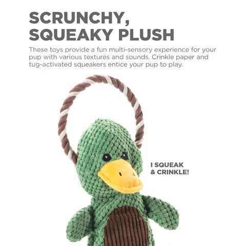 Charming Pet Scrunch Bunch Duck Dog Toy – Green 3