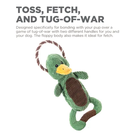 Charming Pet Scrunch Bunch Duck Dog Toy – Green 4