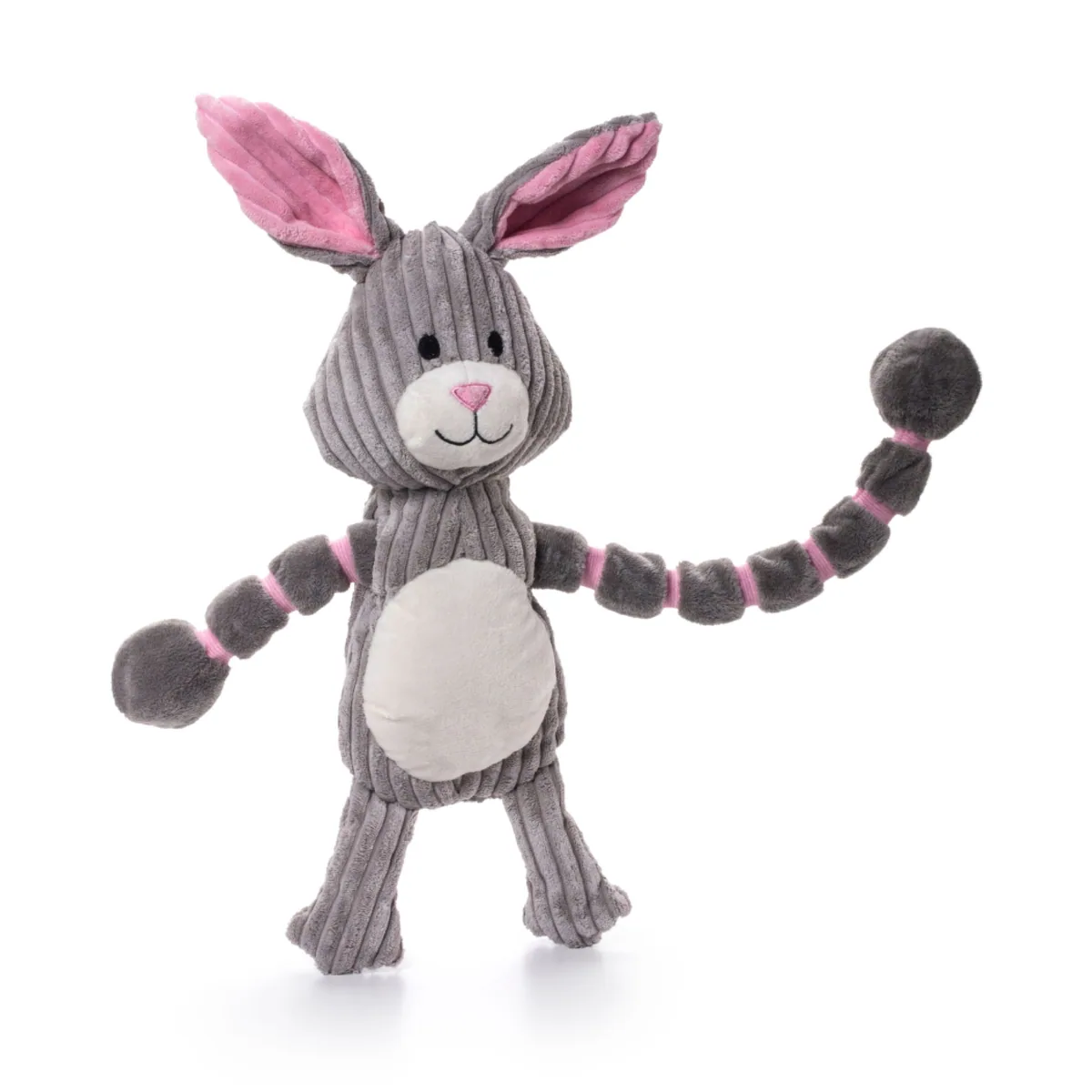 Charming Pet Thunder Tuggerz 兔子造型拔河絨毛玩具（灰）