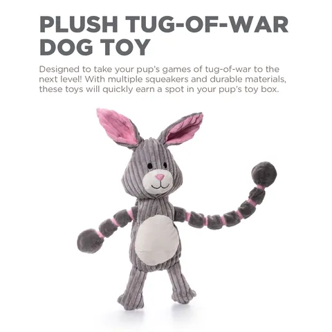 Charming Pet Thunder Tuggerz 兔子造型拔河絨毛玩具(灰) 3