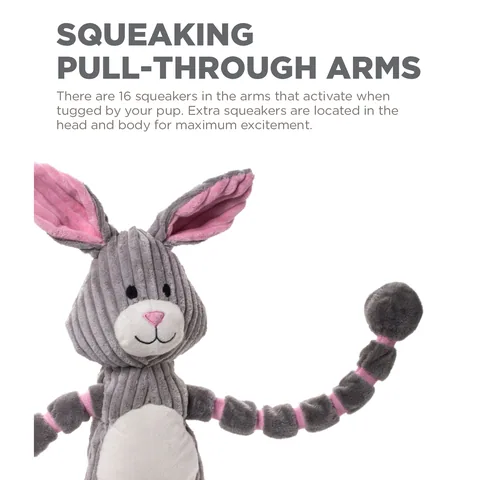Charming Pet Thunder Tuggerz 兔子造型拔河絨毛玩具(灰) 4