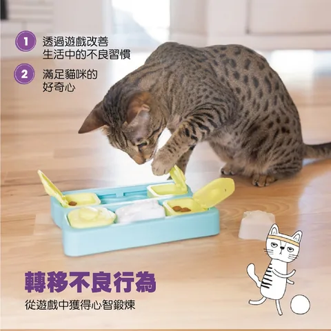 Nina Ottosson 趣味貓貓咪智力拼圖 LV2｜貓咪益智藏食玩具 3