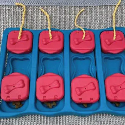 Nina Ottosson Dog Brick (8) Puzzle Toy – Blue 3