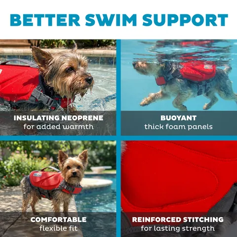 Outward Hound Dawson Swim 犬用救生衣（紅／XS） 4