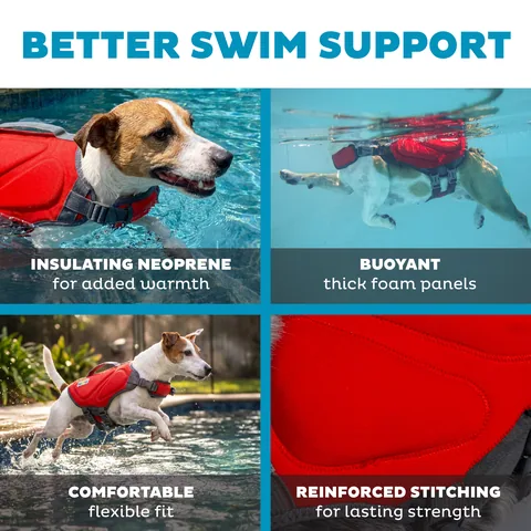 Outward Hound Dawson Swim 犬用救生衣（紅／S） 4