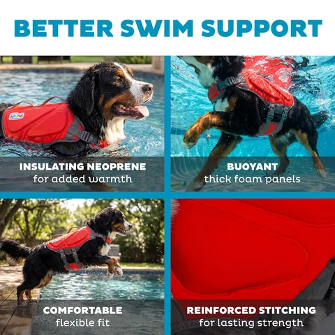Outward Hound Dawson Swim 犬用救生衣（紅／XL） 4