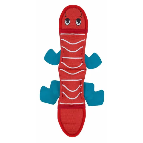 Outward Hound Firehose Lizard Dog Toy – Red, Medium