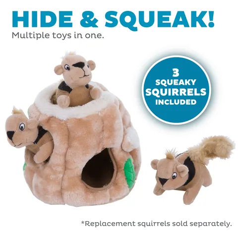 Outward Hound Hide A Squirrel 松鼠躲貓貓解謎玩具（棕／S） 3
