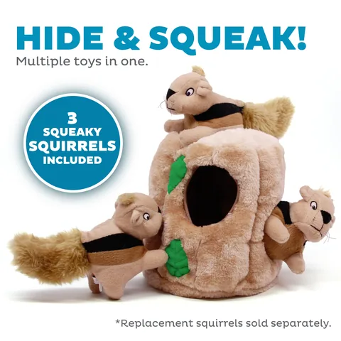 Outward Hound Hide A Squirrel 松鼠躲貓貓解謎玩具（棕／L） 3