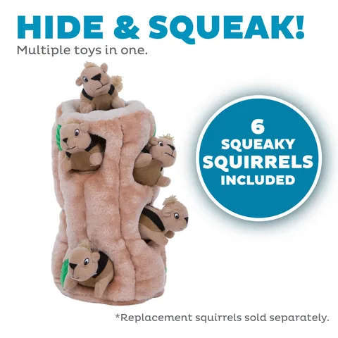 Outward Hound Hide A Squirrel 松鼠躲貓貓解謎玩具（棕／XL） 3