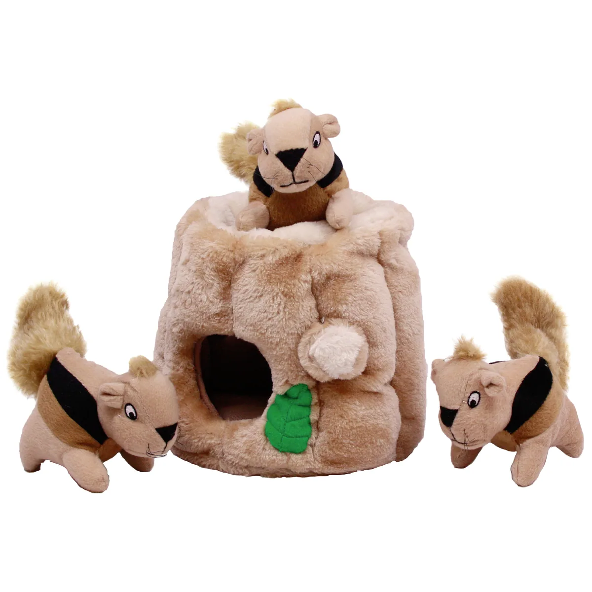 Outward Hound Hide A Squirrel 松鼠躲貓貓解謎玩具（棕／M）