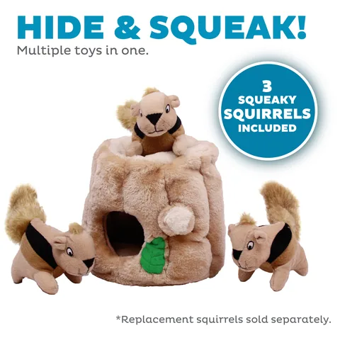 Outward Hound Hide A Squirrel 松鼠躲貓貓解謎玩具（棕／M） 3