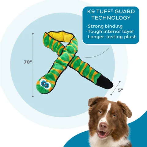 Outward Hound Durablez 蛇型耐咬玩偶（綠／XXL） 3
