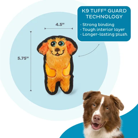 Outward Hound Durablez 小狗造型耐咬玩偶（橘／XS） 3