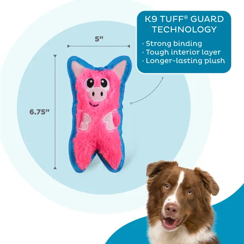 Outward Hound Durablez 小豬造型耐咬玩偶（粉／XS） 3