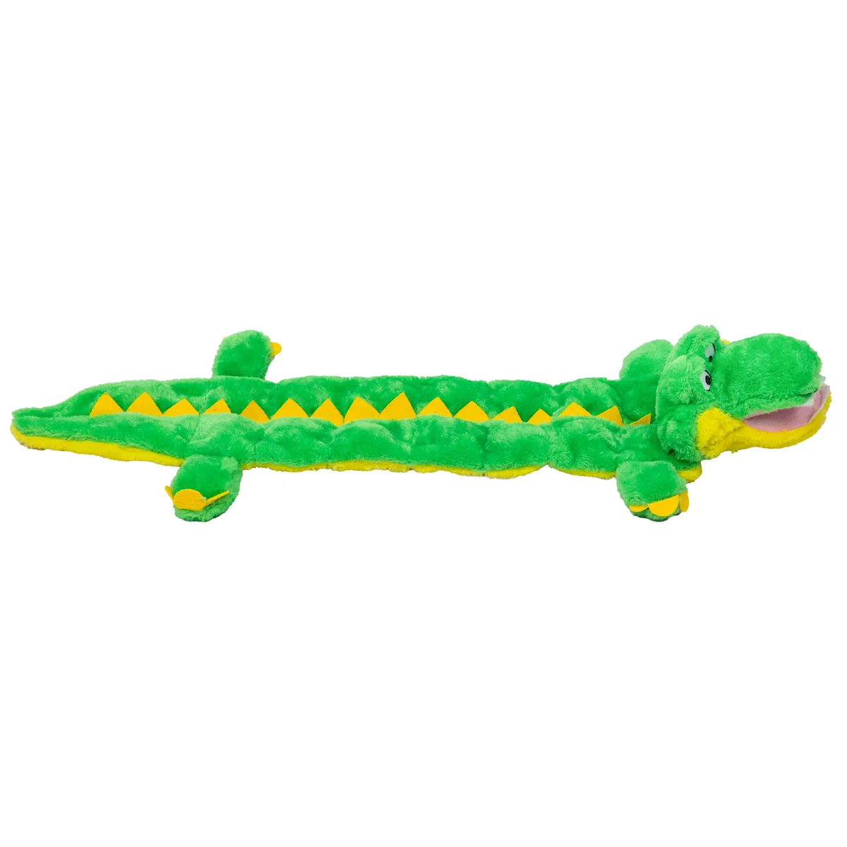 Outward Hound Squeaker Matz 鱷魚扁平發聲玩具（綠／XL）