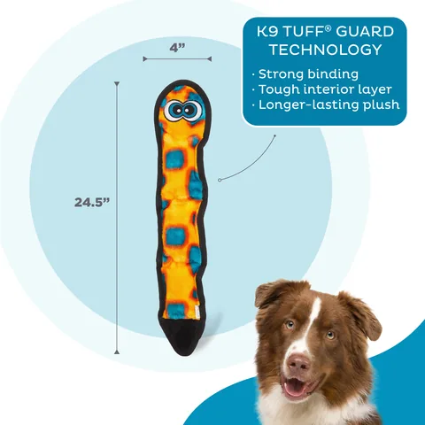 Outward Hound Durablez 蛇型耐咬玩偶（橘／L） 3